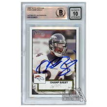 Champ Bailey 2006 Topps Heritage Autograph Card #195 BAS 10