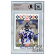 Champ Bailey 2008 Topps Kickoff Autograph Card #40 BAS 10