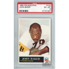 John Baker 1965 Philadelphia Football Card #142 PSA 6 EX-MT