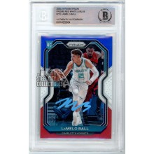 LaMelo Ball 2020-21 Panini Prizm Red White Blue Autograph Rookie Card #278 BAS (Blue)