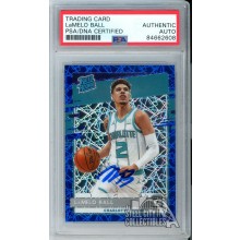 LaMelo Ball 2020-21 Donruss Optic Rated Rookie Blue Velocity Prizm Auto Card #153 PSA/DNA