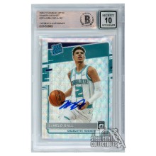 LaMelo Ball 2020-21 Panini Donruss Optic Fanatics Box Set Autograph RC Card #153 BAS 10