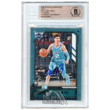 LaMelo Ball 2020-21 Panini Chronicles Playbook Teal Autograph RC Card #192 BAS