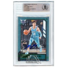 LaMelo Ball 2020-21 Panini Chronicles Playbook Green Autograph RC Card #192 BAS