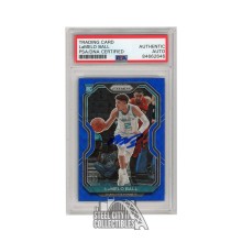 LaMelo Ball 2020-21 Panini Prizm Blue Wave Autograph RC Card #278 PSA/DNA