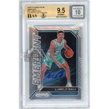 LaMelo Ball 2020-21 Panini Prizm Emergent Autograph Rookie Card #23 BGS 9.5 BAS 10
