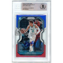 LaMelo Ball 2020-21 Panini Prizm Red White Blue Autograph Rookie Card #278 BAS