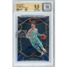 LaMelo Ball 2020-21 Panini Select Blue Autograph Rookie Card #63 BGS 9.5 BAS 10