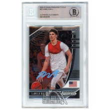 LaMelo Ball 2020-21 Panini Prizm Draft Picks Autograph RC Card #43 BAS (Light Blue)