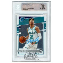 LaMelo Ball 2020-21 Panini Donruss Optic Rated Rookie Autograph Card #153 BAS (Light Blue)