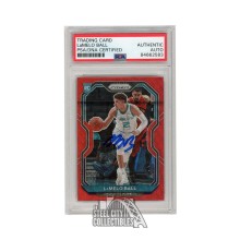 LaMelo Ball 2020-21 Panini Prizm Ruby Wave Autograph RC Card #278 PSA/DNA