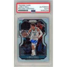 LaMelo Ball 2020-21 Panini Prizm Silver Autograph Rookie Card #278 PSA/DNA