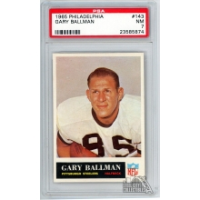 Gary Ballman 1965 Philadelphia Football Card #143 PSA 7 NM
