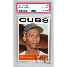 Ernie Banks 1964 Topps Card #55 PSA 6 EX-MT