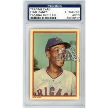 Ernie Banks 1985 Topps Circle K Autograph Card #10 PSA/DNA