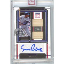 Ernie Banks 2022 Panini Three & Two Hall of Fame Bat Autograph Card #HOFS-EB 2/2