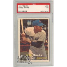 Ernie Banks 1957 Topps Card #55 PSA 7 NM