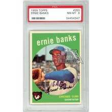Ernie Banks 1959 Topps Baseball Card #350 PSA 8