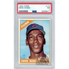 Ernie Banks 1966 Topps Card #110 PSA 7 NM