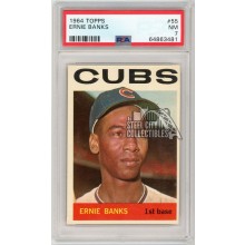 Ernie Banks 1964 Topps Baseball Card #55 PSA 7