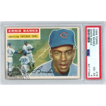 Ernie Banks 1956 Topps Card #15 White Back PSA 4 VG-EX (366)