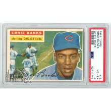 Ernie Banks 1956 Topps Card #15 White Back PSA 4 VG-EX (745)