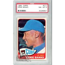 Ernie Banks 1965 Topps Card #510 PSA 8 NM-MT (857)