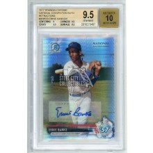 Ernie Banks 2017 Bowman Chrome National Conv Refractor Auto 3/4 BGS 9.5 Gem Mint
