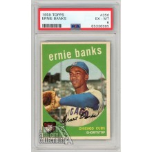 Ernie Banks 1959 Topps Card #350 PSA 6 EX-MT