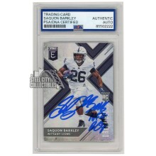 Saquon Barkley 2018 Panini Elite Draft Picks Rookie Autograph 2018 NFL ROY Card #105 PSA/DNA