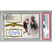 Charles Barkley 2019-20 Panini Flawless Enshrined Gold Autograph Card #ES-CBK 5/10 PSA 9