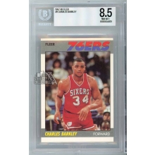 Charles Barkley 1987-88 Fleer Basketball Card #9 BGS 8.5