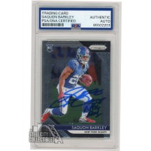 Saquon Barkley 2018 Panini Prizm Rookie Autograph 2018 NFL ROY Card #202 PSA/DNA