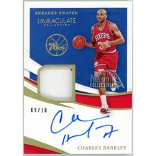 Charles Barkley 2020-21 Panini Immaculate Sneaker Swatch Autograph Card #SNS-CBA 9/10