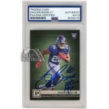 Saquon Barkley 2018 Panini Rookie Autograph 2018 NFL ROY Card #313 PSA/DNA
