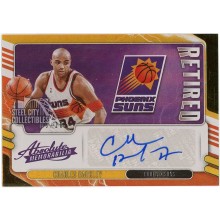 Charles Barkley 2020-21 Panini Absolute Retired Gold Auto 8/10