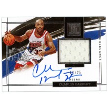 Charles Barkley 2021-22 Panini Impeccable Game-Used Jersey Auto 2/25 (Edge Wear)