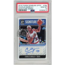 Charles Barkley 2018-19 Panini Donruss Optic Signature Series Autograph Card #SG-CBK PSA 10