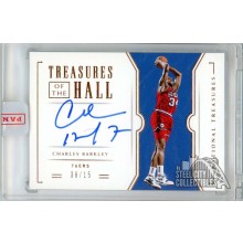 Charles Barkley 2018-19 Panini National Treasures of the Hall Autograph Card #TH-CBK 8/15