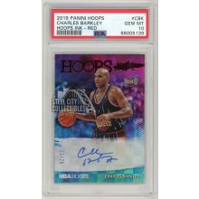 Charles Barkley 2019-20 Panini Hoops Ink Red Autograph Card #HI-CBK 11/25 PSA 10