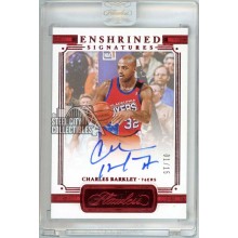 Charles Barkley 2020-21 Panini Flawless Enshrined Ruby Autograph Card #ENS-SIR 1/15