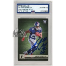 Saquon Barkley 2018 Panini Rookie Autograph 2018 NFL ROY Card #313 PSA/DNA 10