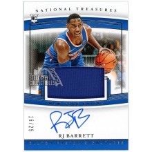 RJ Barrett 2019-20 Panini National Treasures Clutch Factor Rookie Autograph Card #CF-RJB 16/25