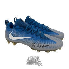 Barry Sanders Autographed Nike VPR Blue Football Cleats - JSA