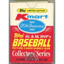 1982 Topps Kmart Baseball 20th Anniversary AL + NL MVP's 44 Card Complete Set