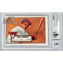 Frank Baumholtz 1983 Topps 1952 Reprint Autograph Card #225 BAS 10