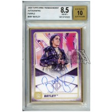 Bayley 2020 Topps WWE Transcendent Purple Autograph Card #A-BY 1/10 BGS 8.5 Auto 10