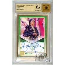 Bayley 2020 Topps Transcendent WWE Green Autograph Card #A-BY 06/15 BGS 9.5