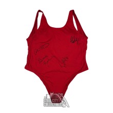 Electra, Bingham, Nolin, Roderick Autographed Baywatch Red Swimsuit - BAS (Padded)