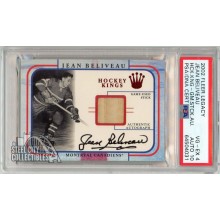 Jean Beliveau 2002-03 Fleer Legacy Hockey Kings Stick Autograph Card 37/100 PSA 4 AUTO 10